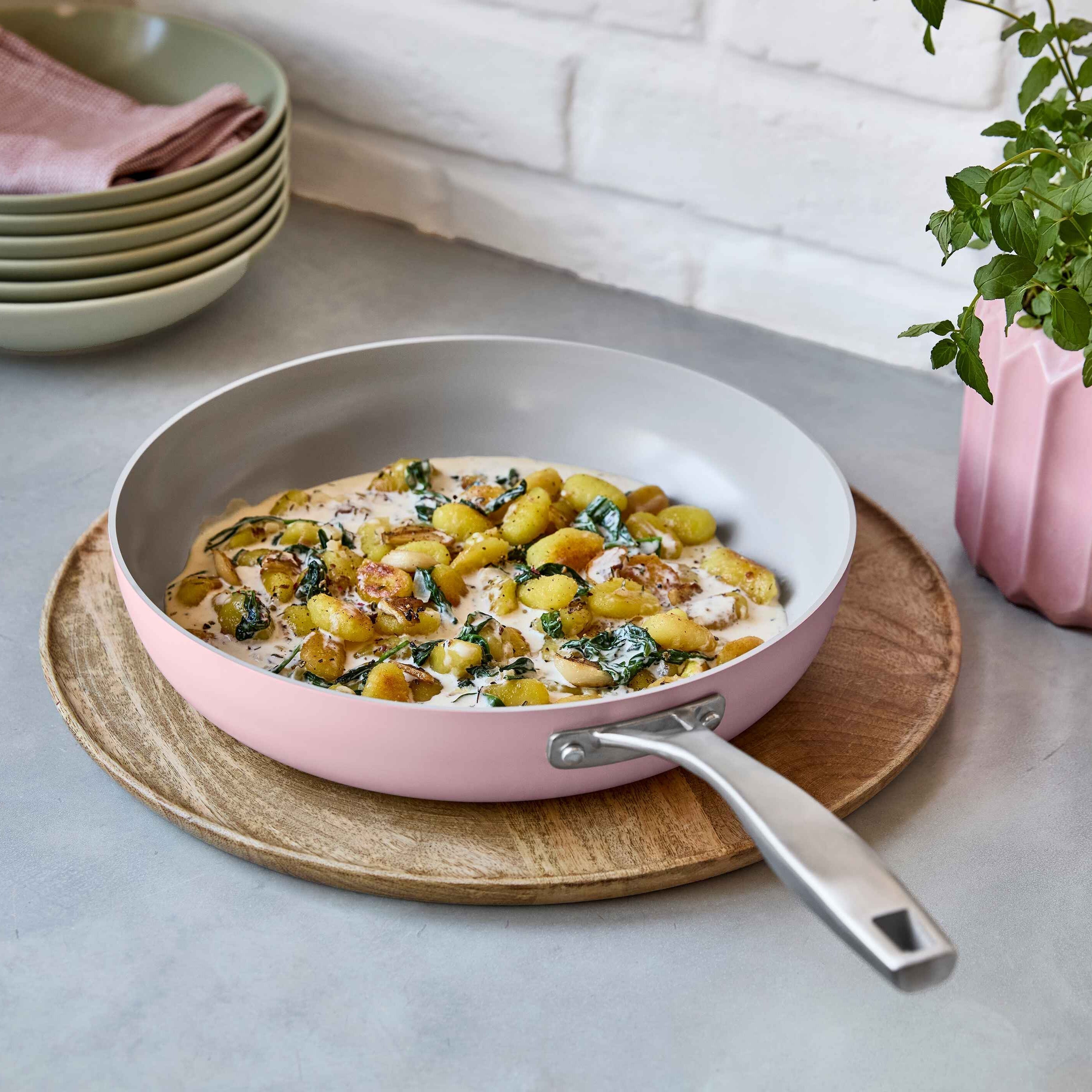 Nepřilnavá pánev Vital s keramickým povrchem Ø 24 cm růžová 24 cm / Růžová