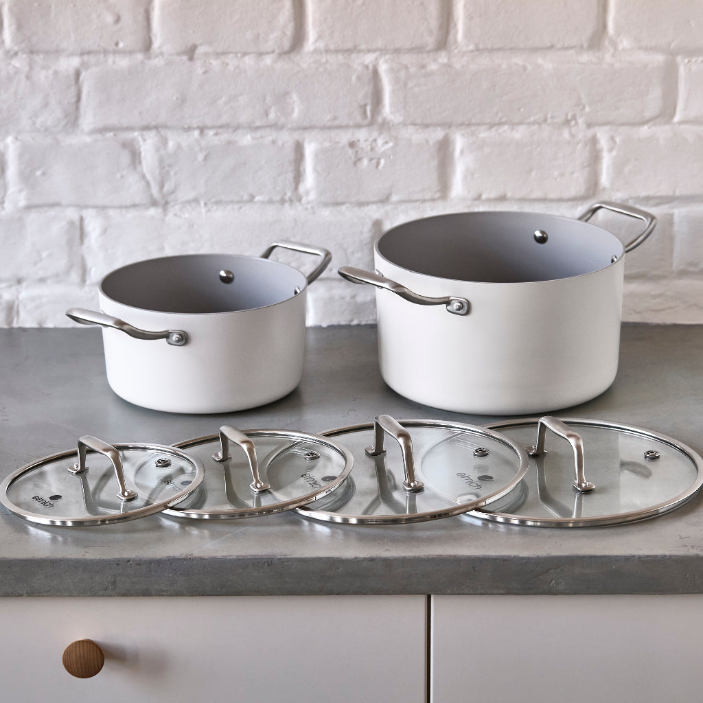 Hrnec Vital s keramickým povrchem Ø 24 cm (6.3L) krémově bílá 24 cm (6.3 L) / Krémově bílá