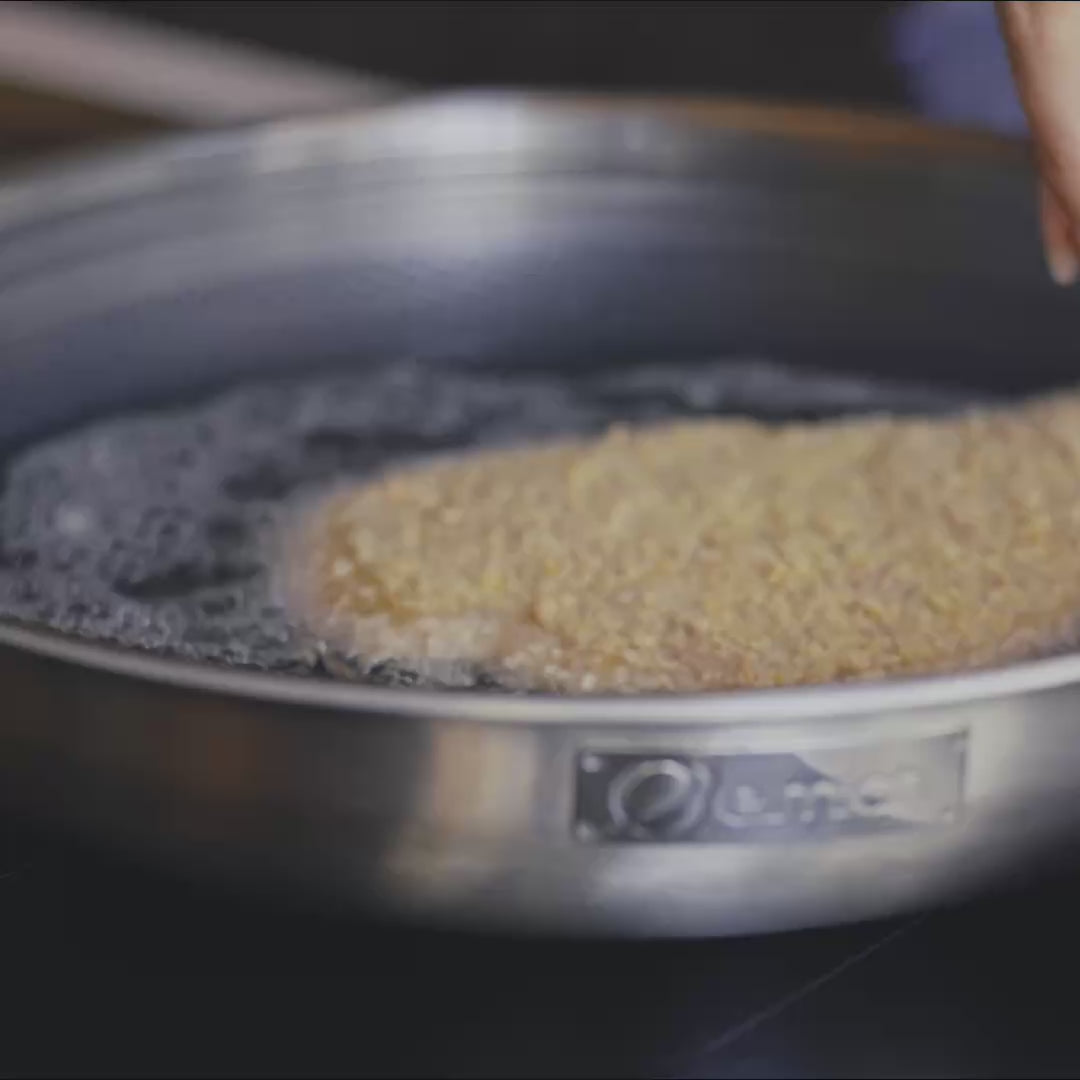 Načítať video: Odolná nerezová panvica Hybrid s hybridným povrchom Ø 26 cm