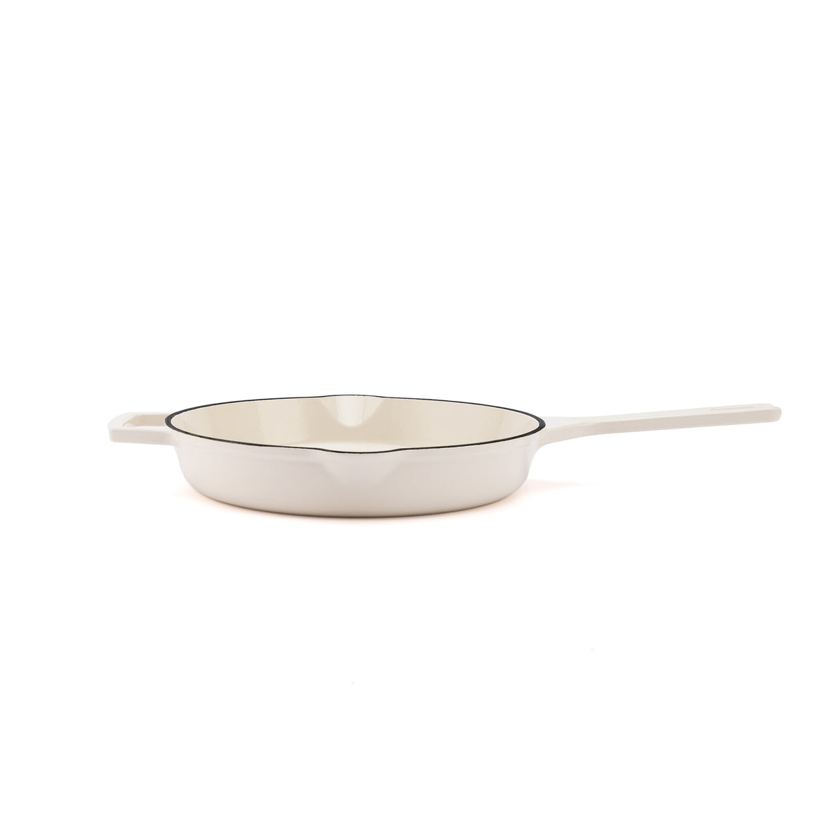 Smaltovaná liatinová panvica Ember 26 cm krémovobiela