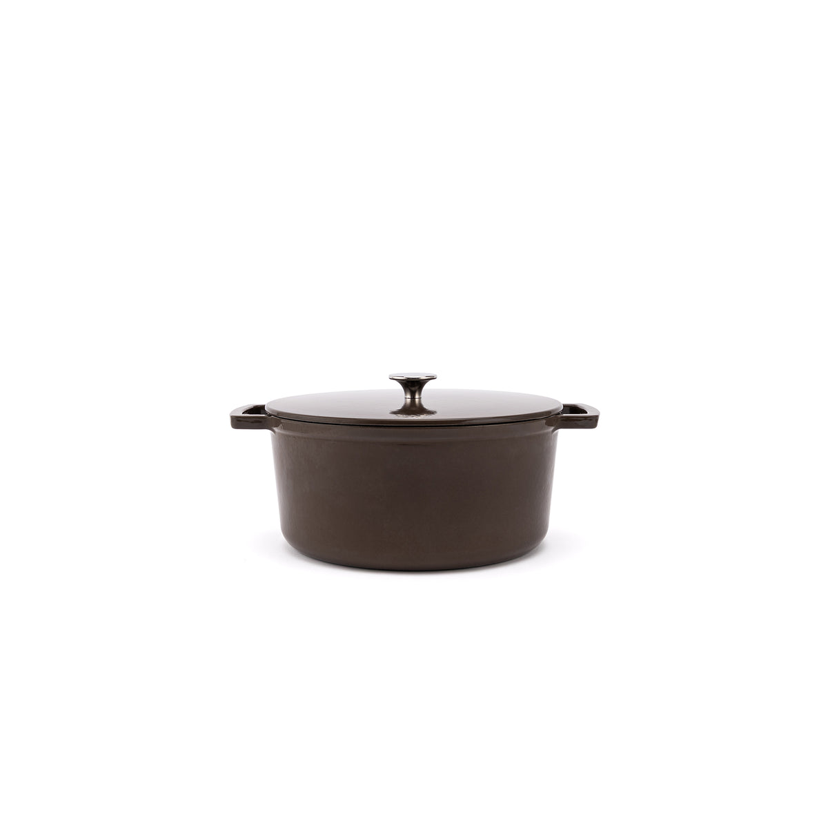 Smaltovaný liatinový hrniec Ember 24 cm hnedý