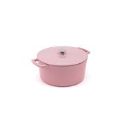Smaltovaný liatinový hrniec Ember 24 cm ružový