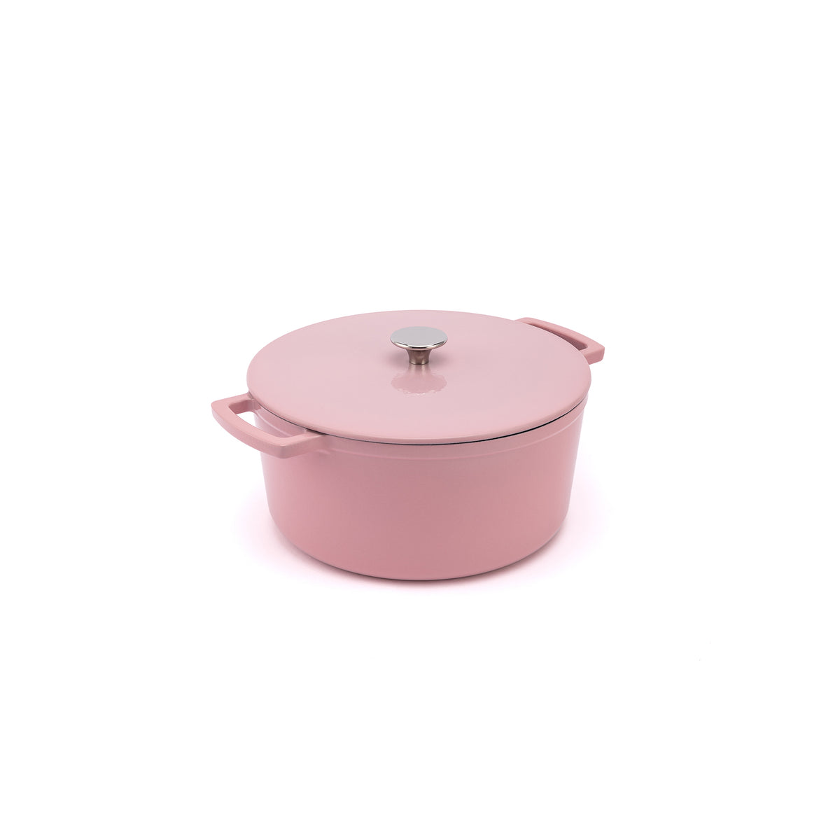 Smaltovaný liatinový hrniec Ember 24 cm ružový