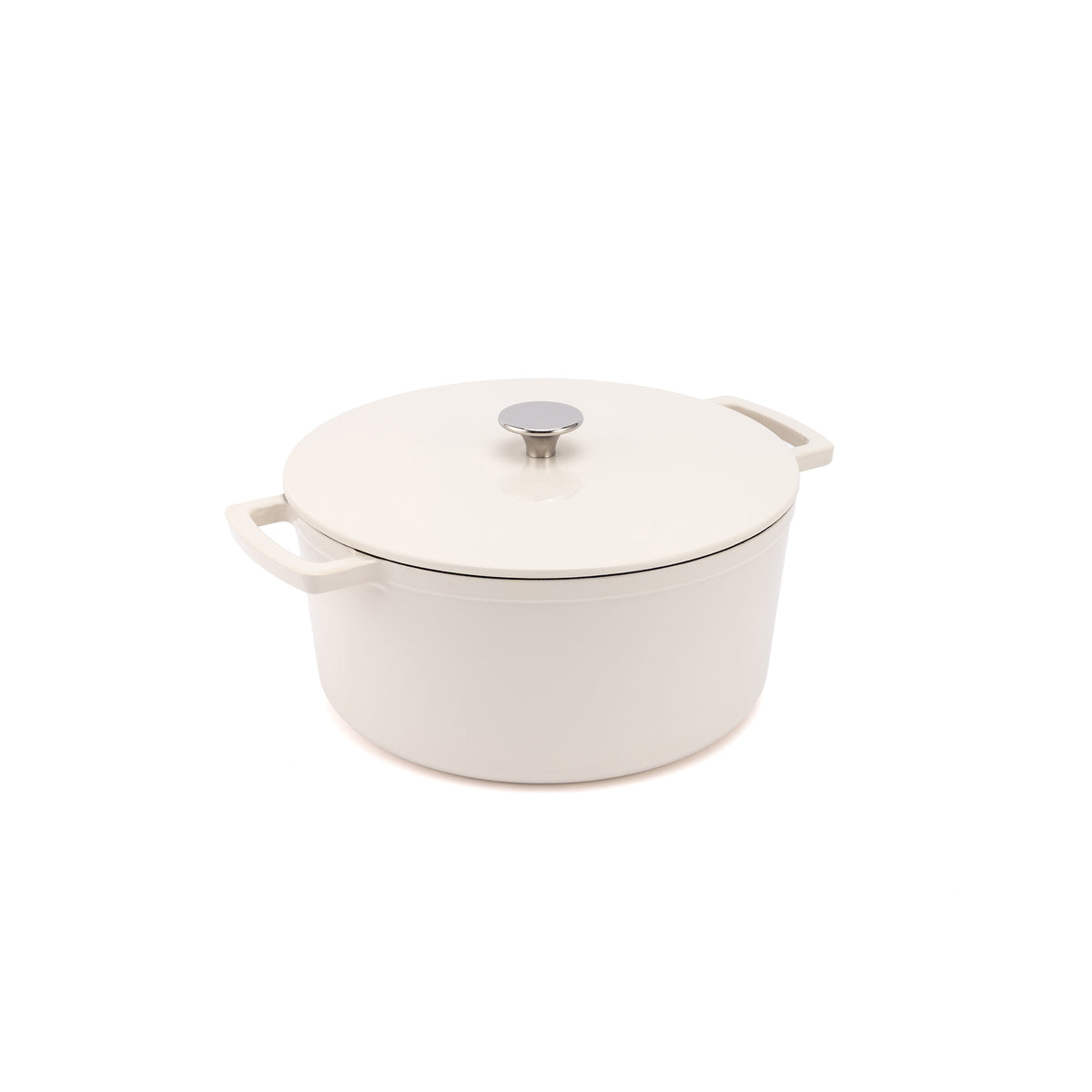 Smaltovaný litinový hrnec Ember 28 cm - krémově bílá