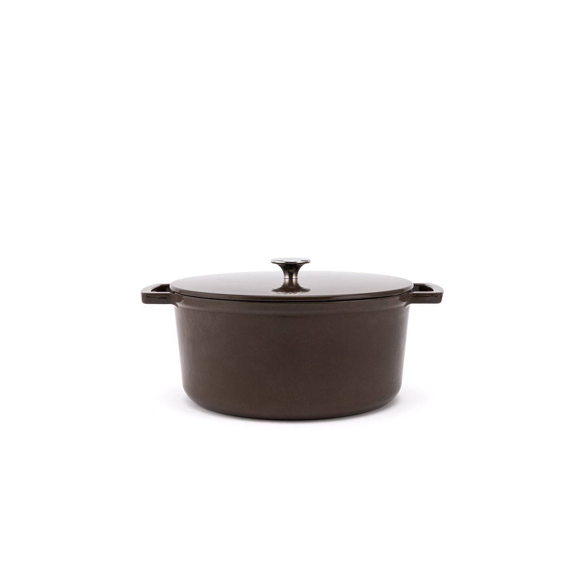 Smaltovaný liatinový hrniec Ember 28 cm hnedý