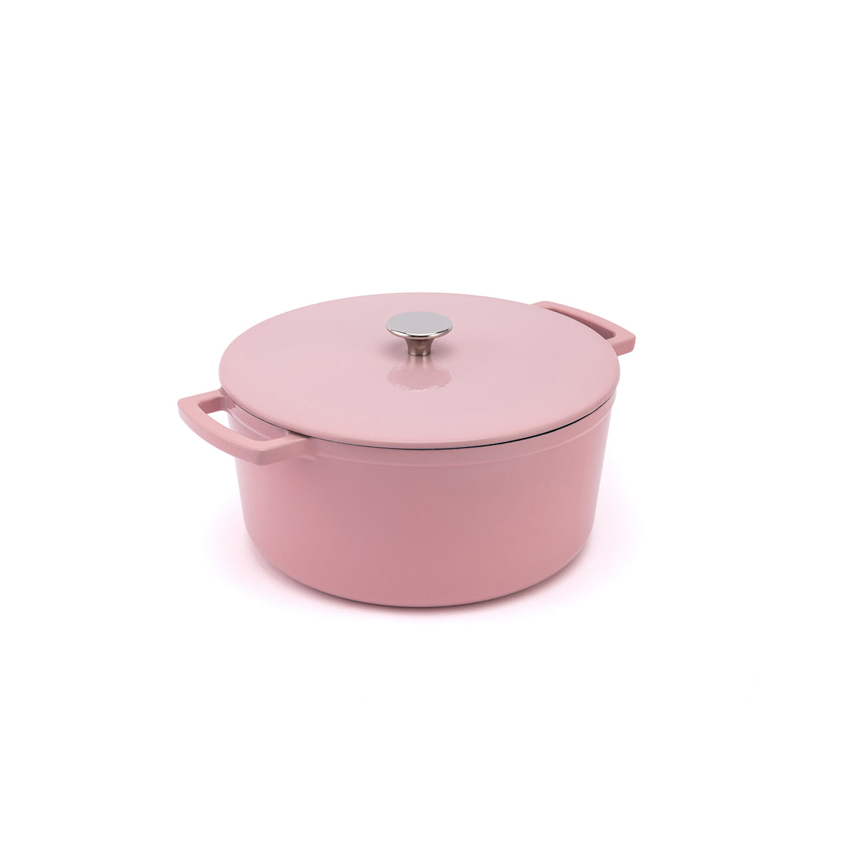 Smaltovaný liatinový hrniec Ember 28 cm ružový
