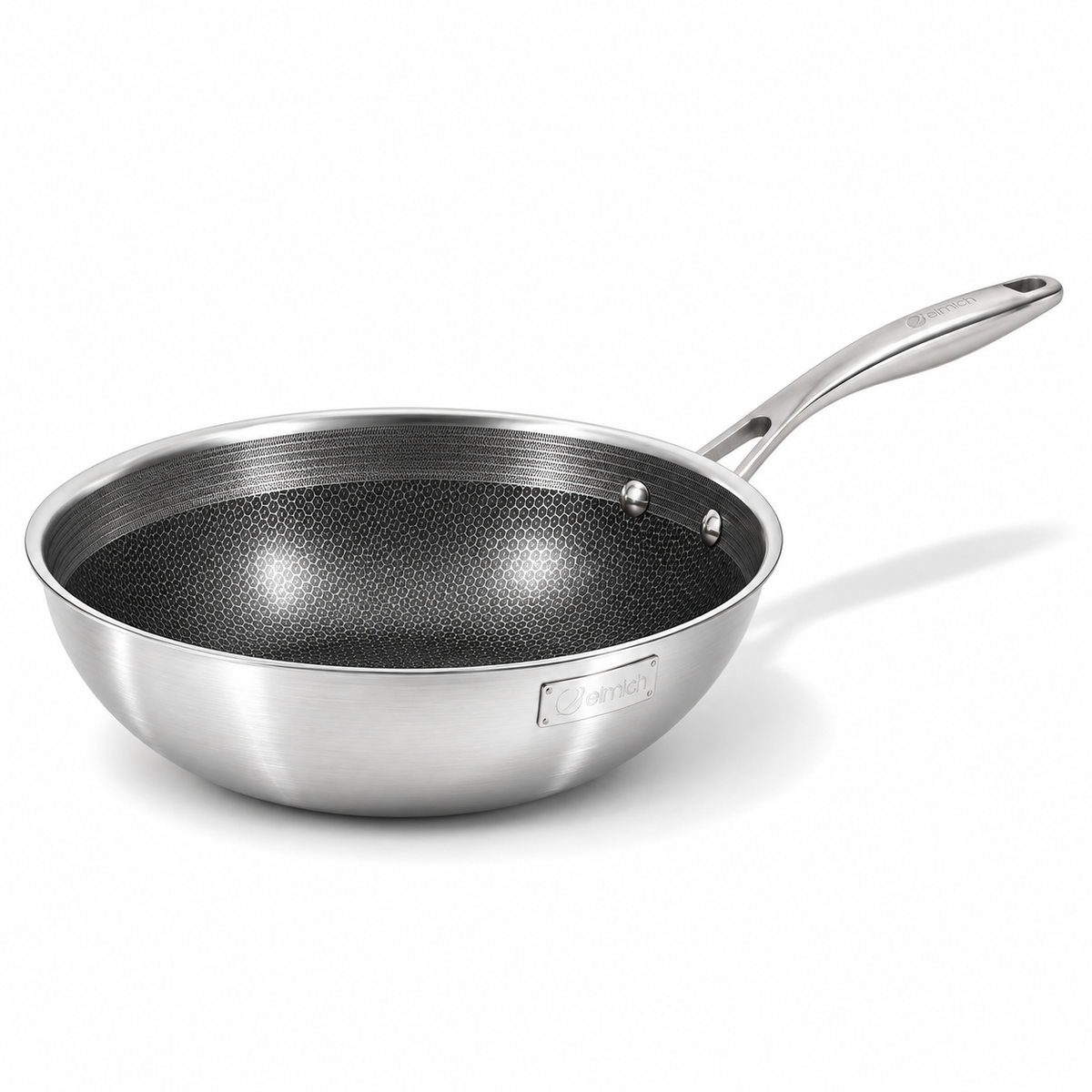 Odolná nerezová Wok panvica Hybrid s hybridným povrchom Ø 28 cm