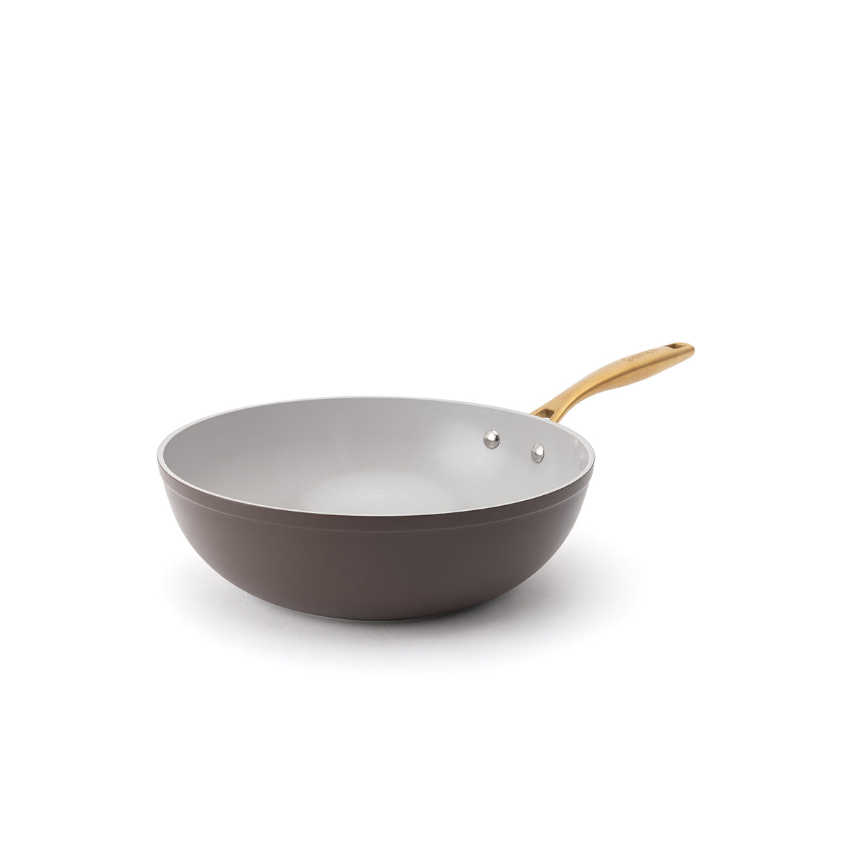 Nepriľnavá keramická wok panvica Zen Ø 28 cm – hnedozlatá