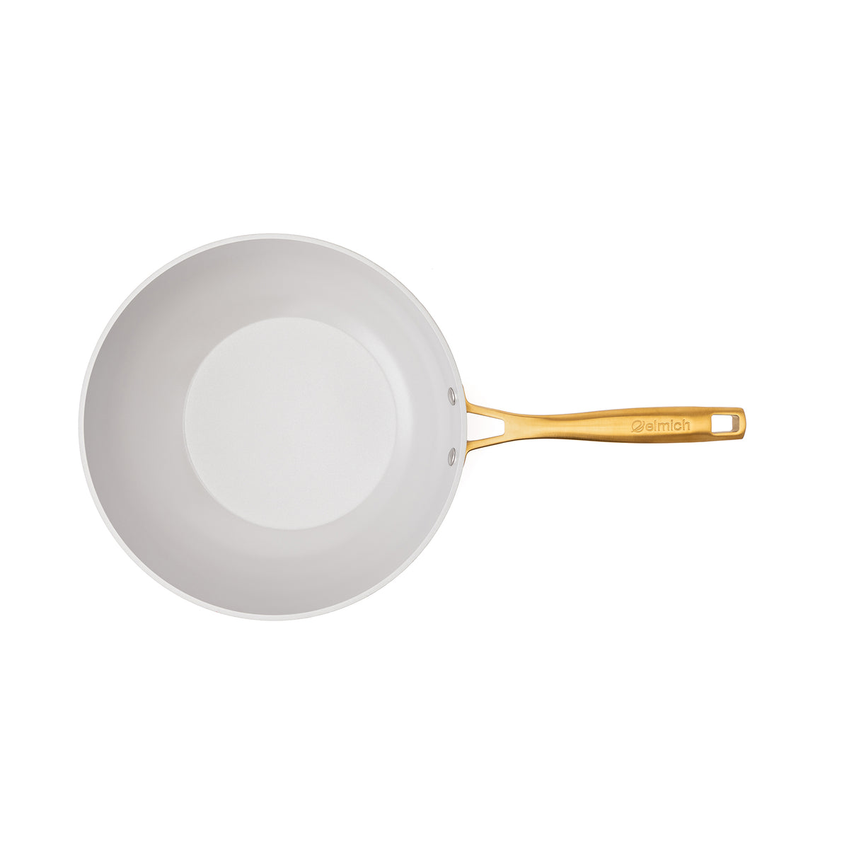 Nepriľnavá keramická wok panvica Zen Ø 28 cm – hnedozlatá