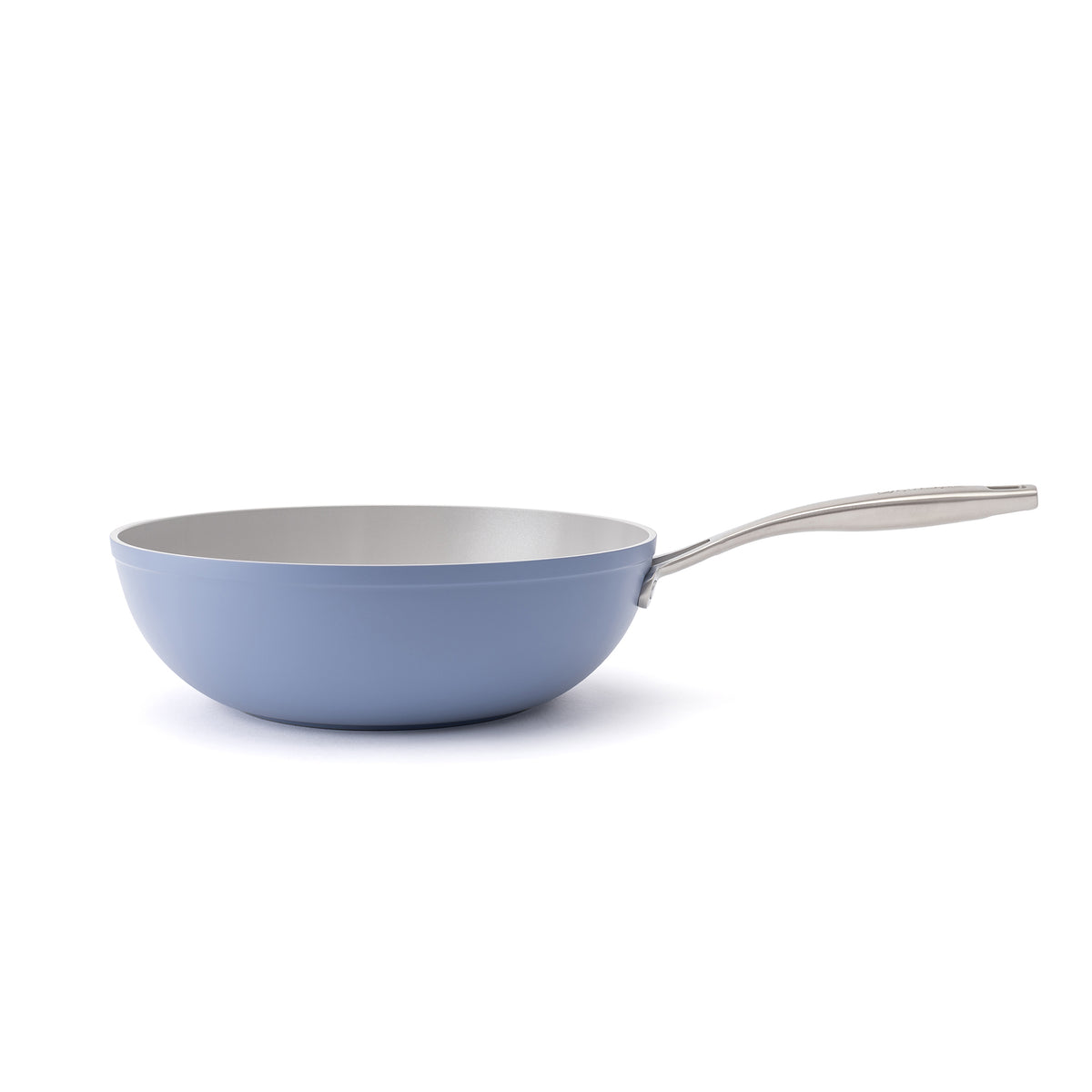 Nepriľnavá keramická panvica wok Zen Ø 28 cm – modrá