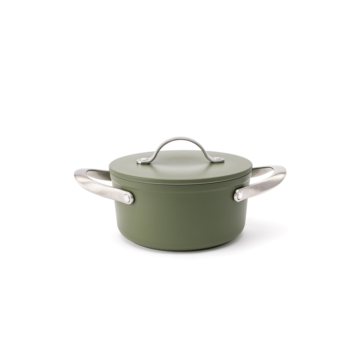 Nepriľnavý keramický hrniec Zen Ø 18 cm – olivovozelená