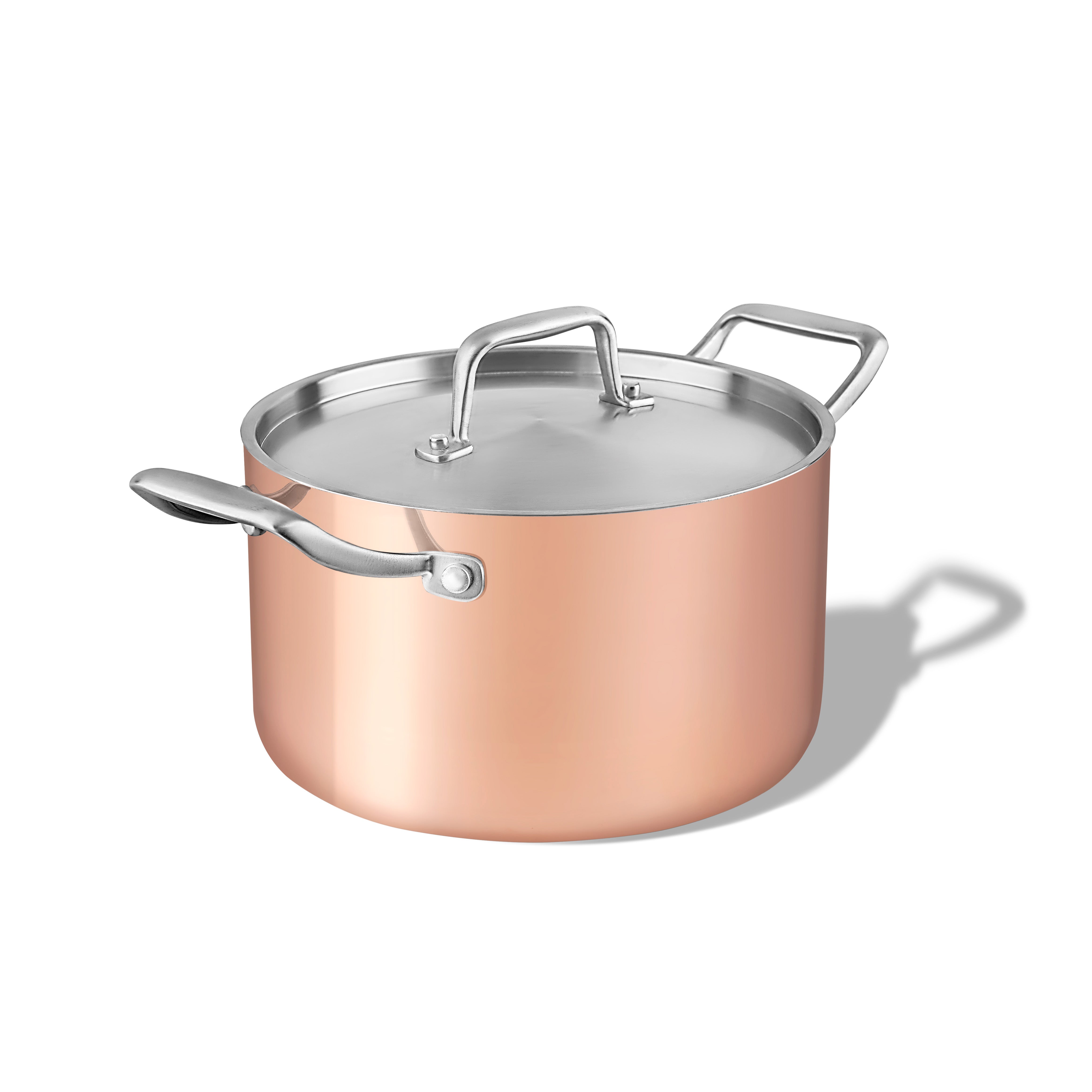 Měděný hrnec Tria Copper v kombinaci s třívrstvou nerezovou ocelí Ø 20 cm (3.8 L) 20 cm (3.8 L)