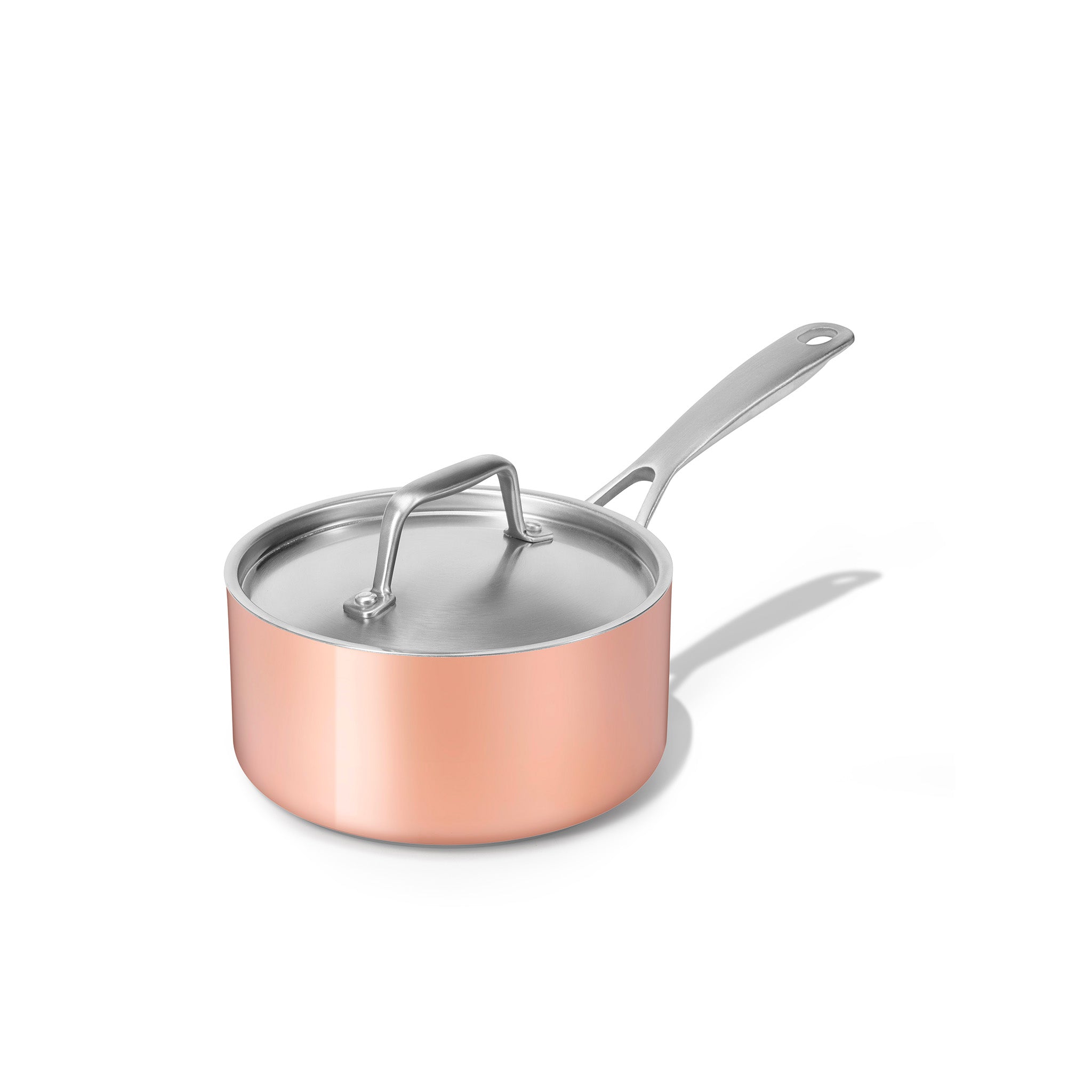 Měděný rendlík Tria Copper v kombinaci s třívrstvou nerezovou ocelí Ø 16 cm (1.5 L) 16 cm (1.5 L)