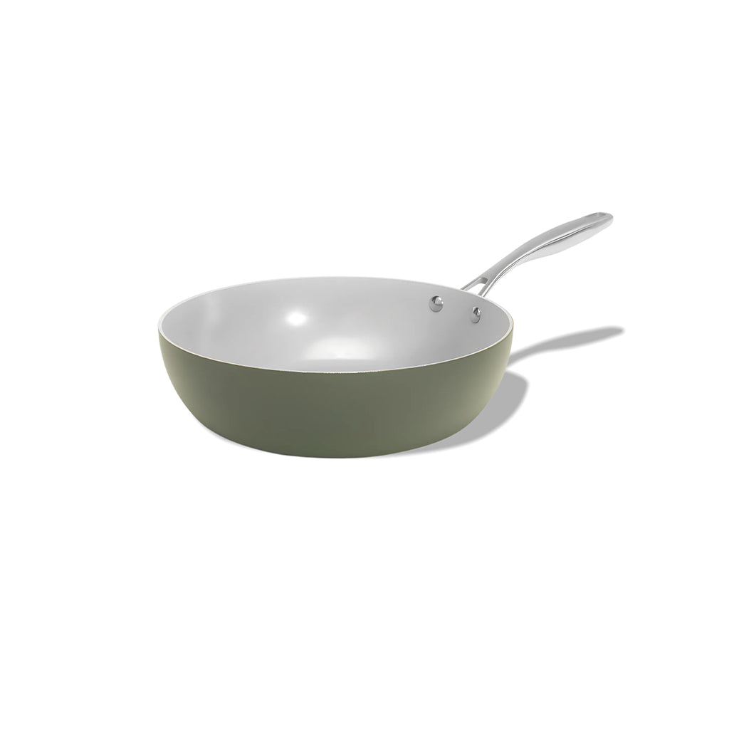 Wok pánev Vital s nepřilnavým keramickým povrchem Ø 26 cm olivově zelená 26 cm / Olivově zelená