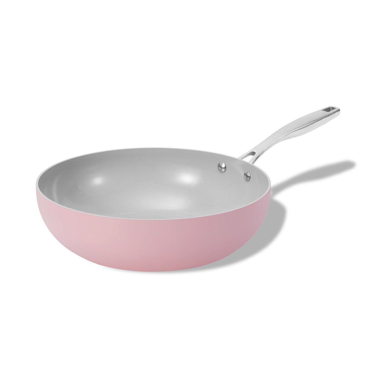Wok pánev Vital s nepřilnavým keramickým povrchem Ø 28 cm růžová 28 cm / Růžová