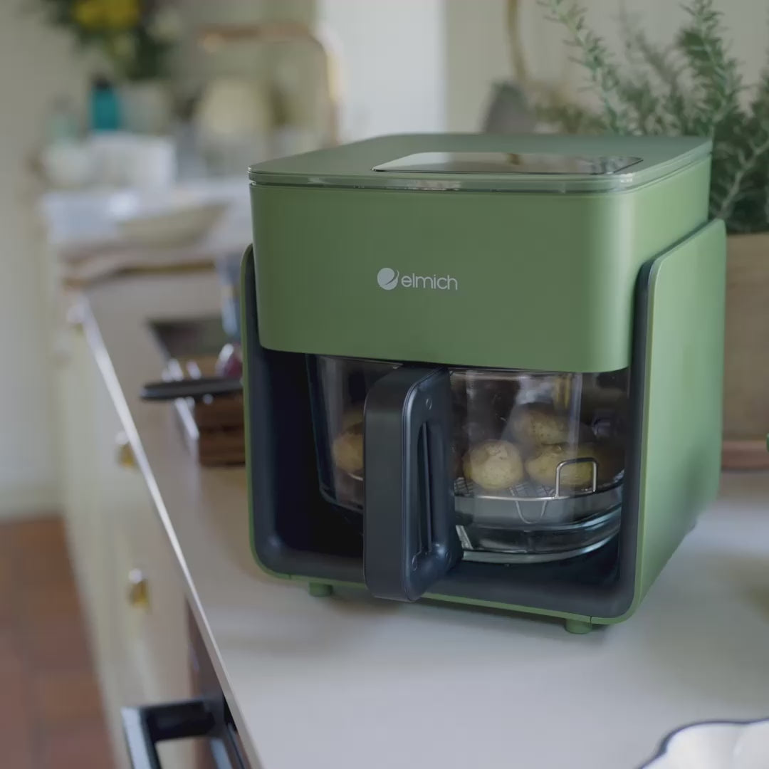 Načítať video: Sklenená teplovzdušná fritéza – krémovobiela