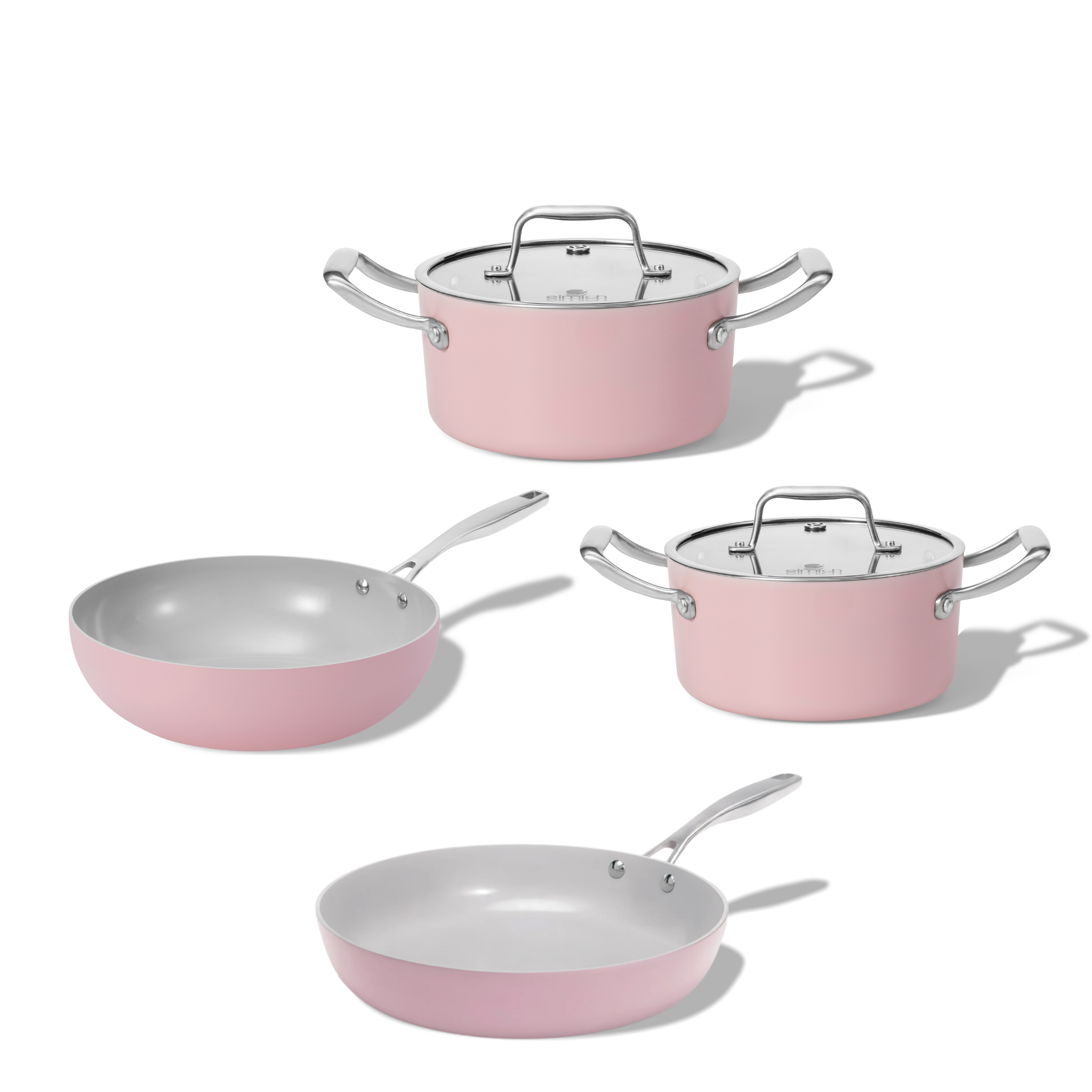 Rodinná sada keramického nádobí Vital 4 ks růžová