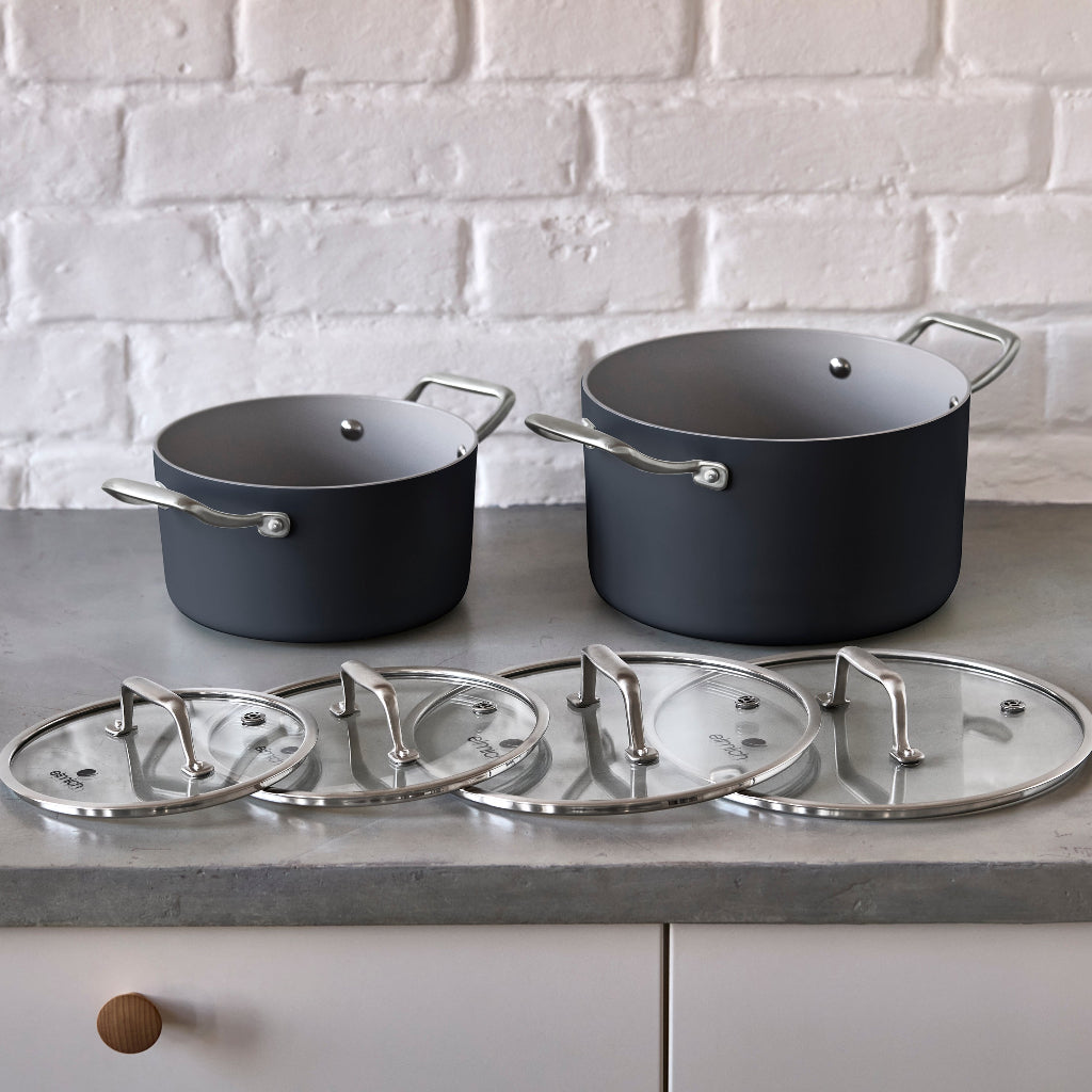 Hrnec Vital s keramickým povrchem Ø 24 cm (6.3L) tmavě šedá 24 cm (6.3 L) / Tmavě šedá