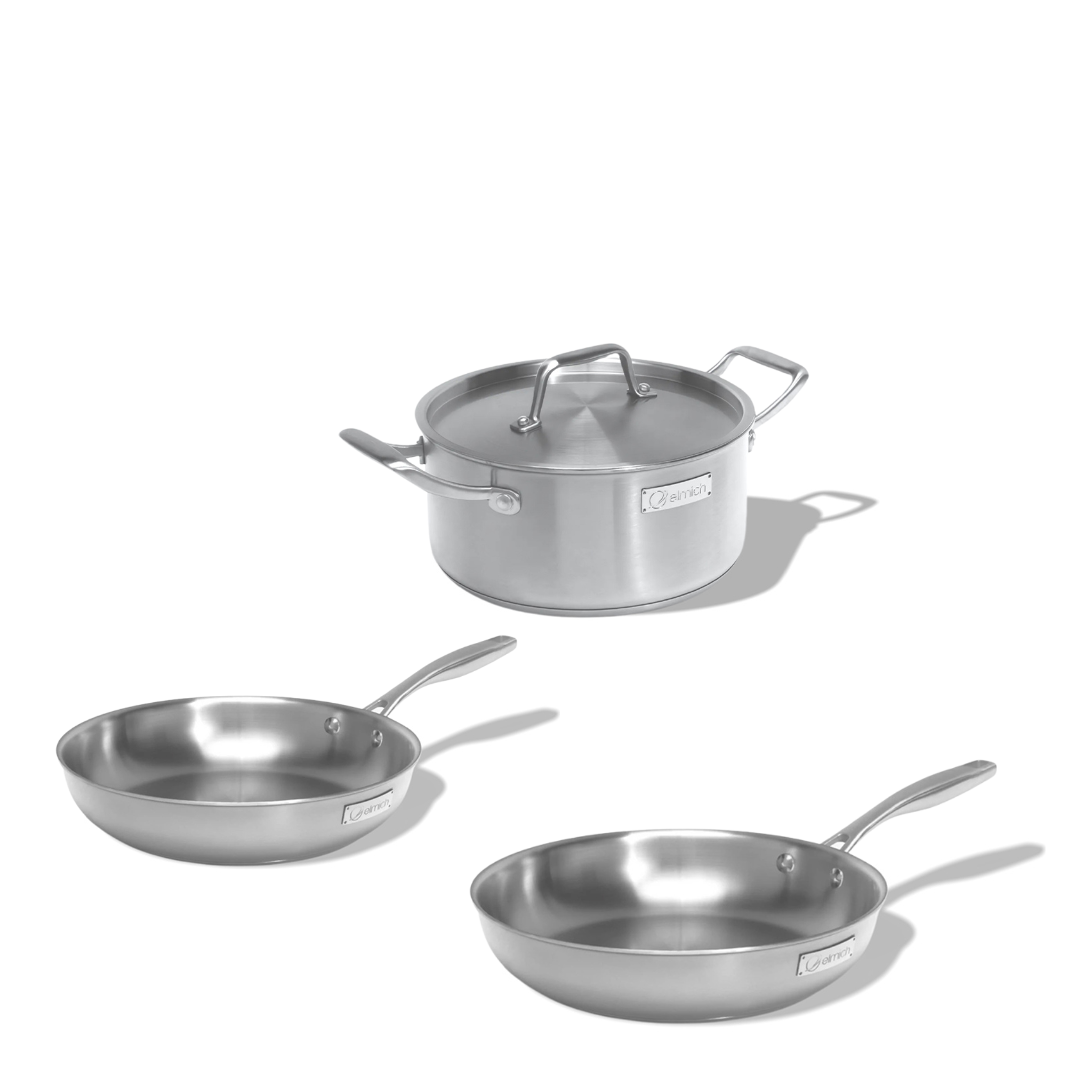 Sada nerezového nádobí Tria Plus 3ks 2 pánve a 1 hrnec