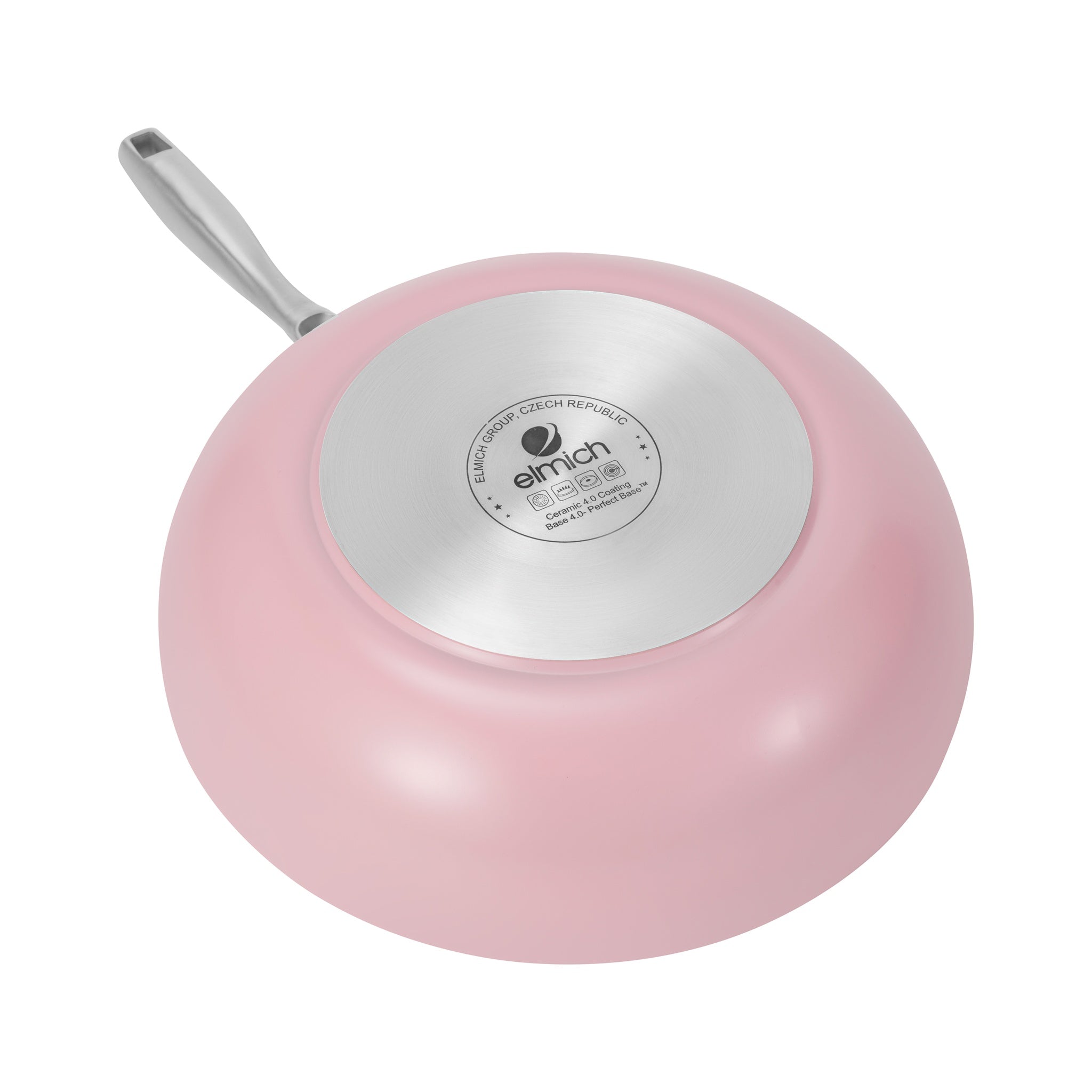 Hluboká pánev Vital s nepřilnavým keramickým povrchem Ø 28 cm růžová 28 cm / Růžová