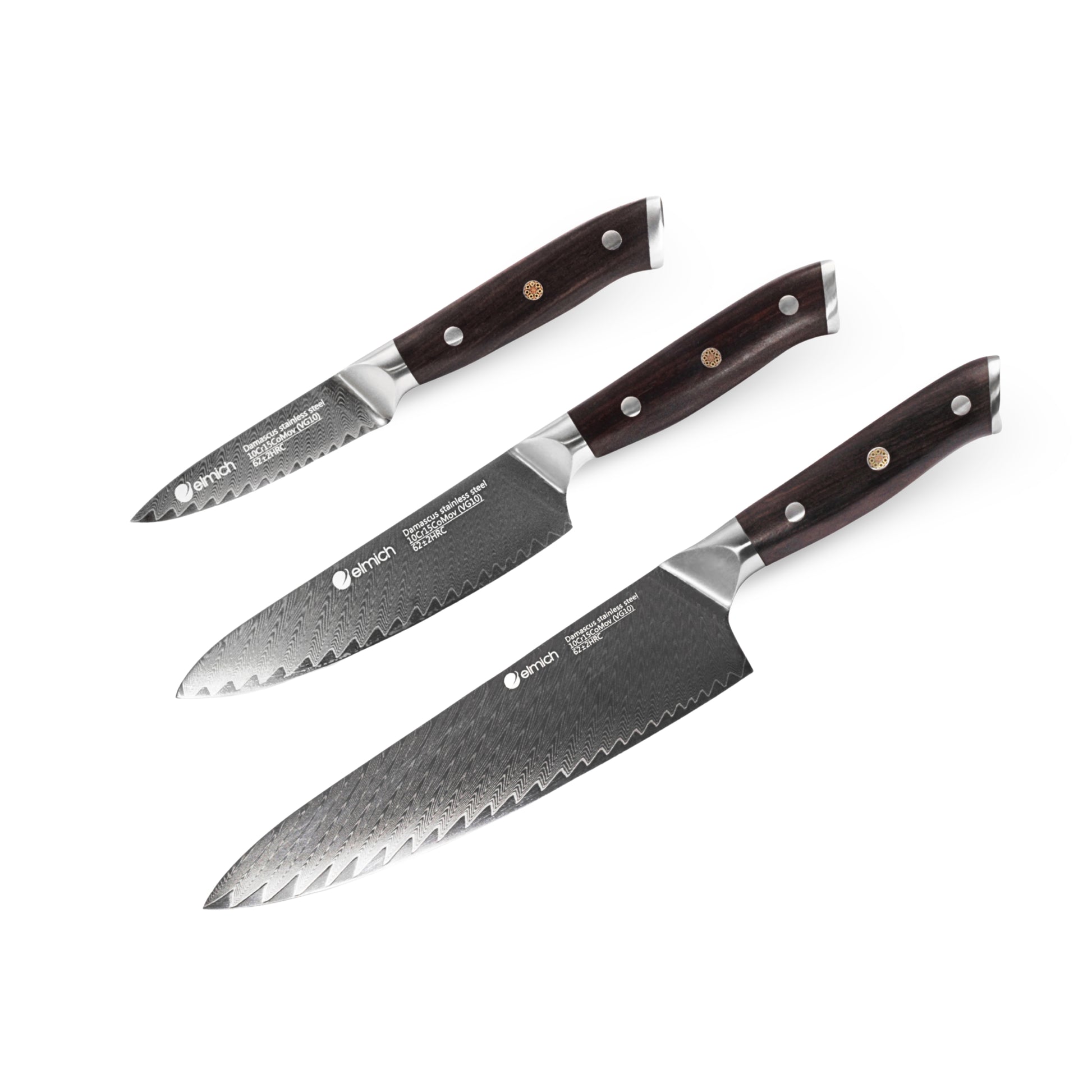 Základní sada damaškových nožů 3 ks