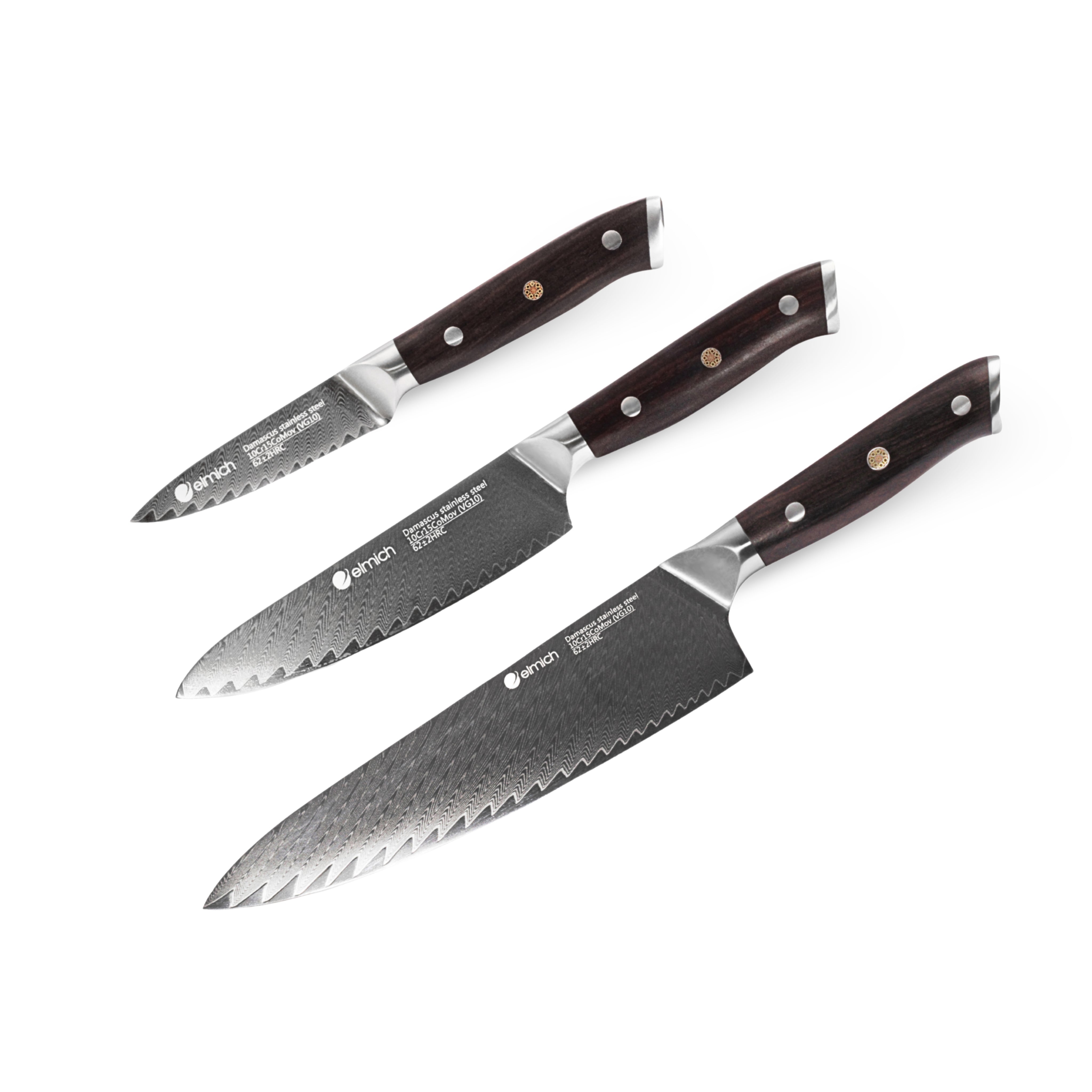 Základní sada damaškových nožů 3 ks