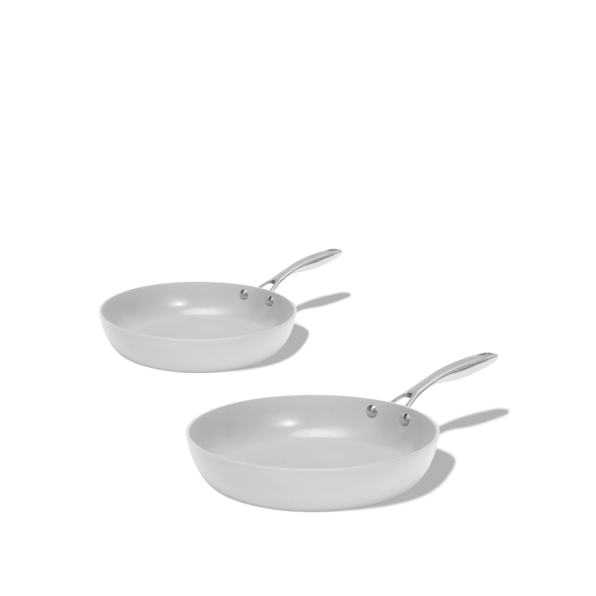 Základní sada keramických pánví Vital krémově bílá 2 ks