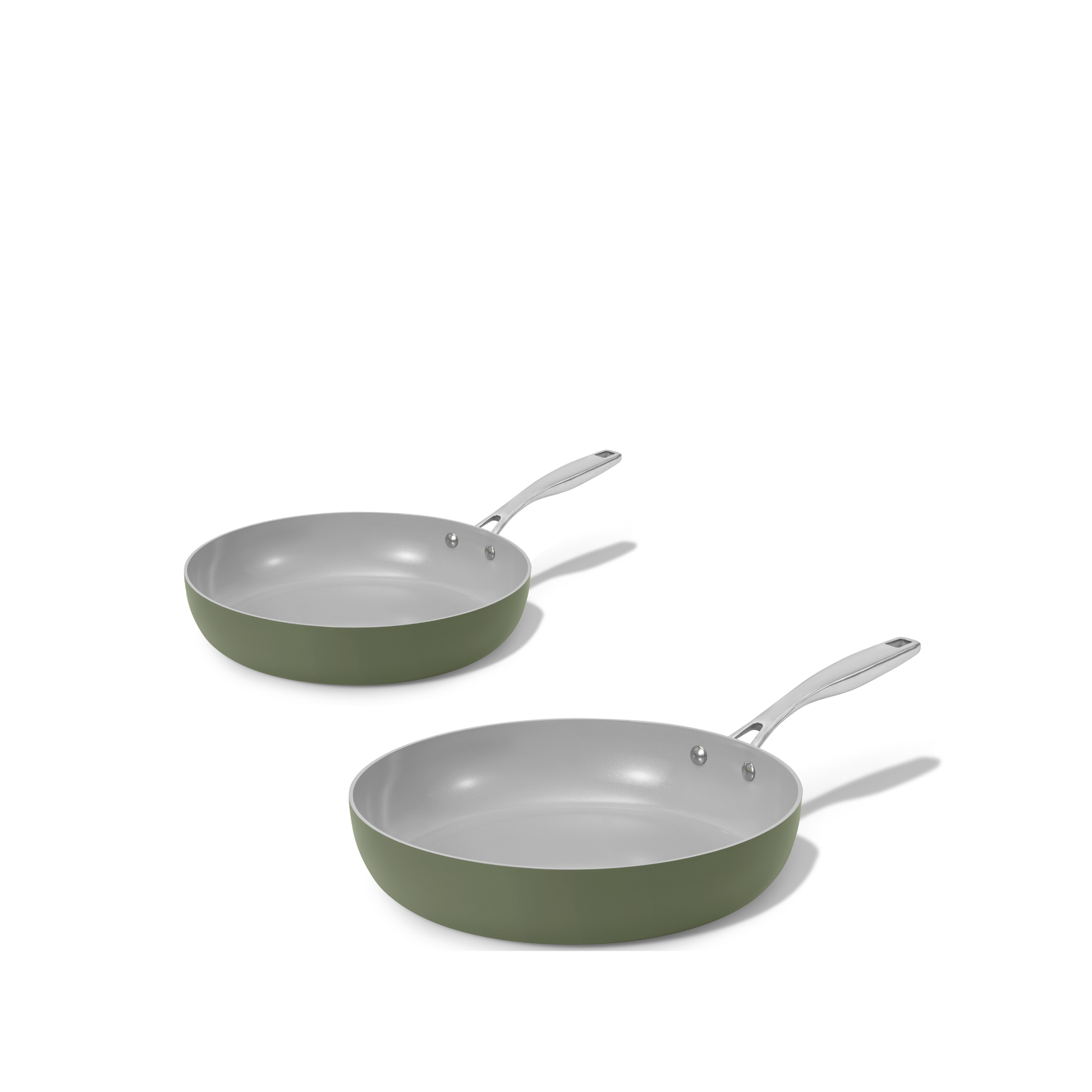 Základní sada keramických pánví Vital olivově zelená 2 ks